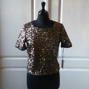 Gold sequins top